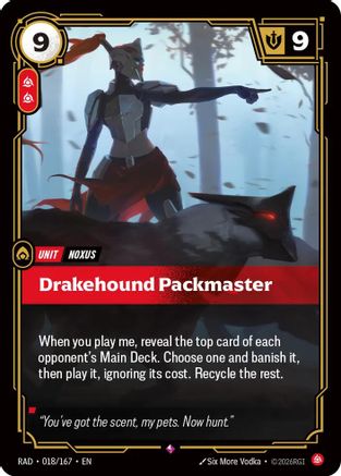 Drakehound Packmaster (018/167) [Radiance] Foil
