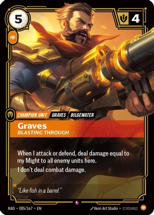 Graves, Blasting Through (085/167) [Radiance] Foil