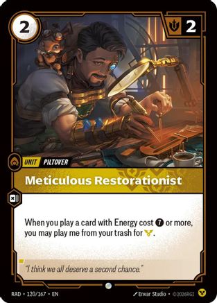 Meticulous Restorationist (120/167) [Radiance] Foil