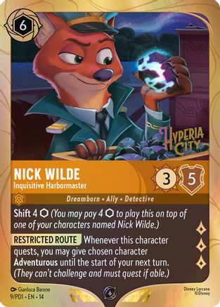 Nick Wilde - Inquisitive Harbormaster (9) [Disney Lorcana Promo Cards] Holofoil