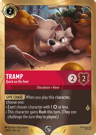 Tramp - Quick on His Feet (2) [Disney Lorcana Promo Cards] Holofoil