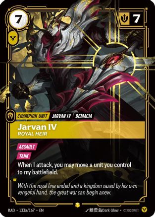 Jarvan IV, Royal Heir (Alternate Art) (133a/167) [Radiance] Foil