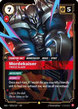 Mordekaiser, Twice Slain (Alternate Art) (020a/167) [Radiance] Foil