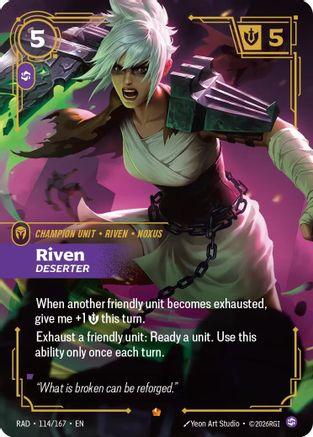 Riven, Deserter (114/167) [Radiance] Foil