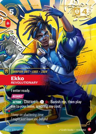 Ekko, Revolutionary (Overnumbered) (177/167) [Radiance] Foil