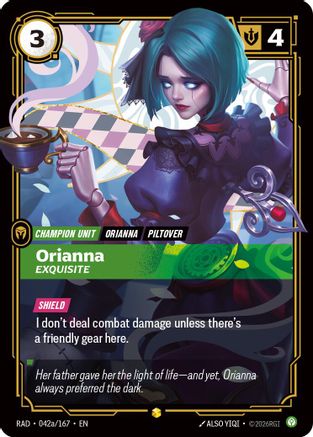 Orianna, Exquisite (Alternate Art) (042a/167) [Radiance] Foil