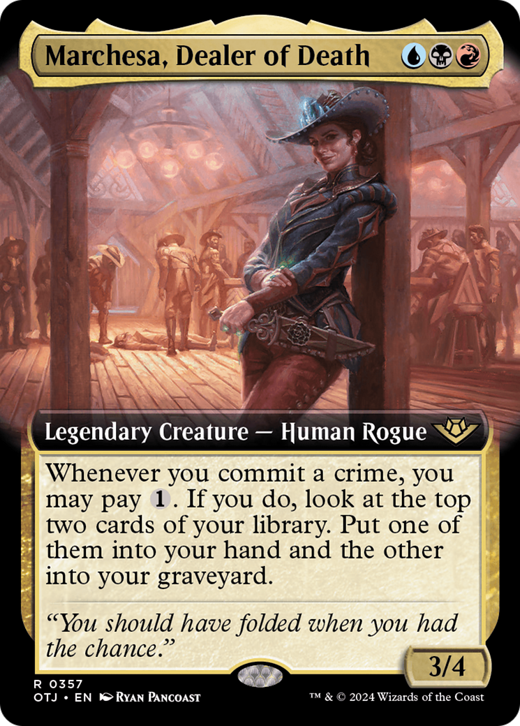 Marchesa, Dealer of Death (Extended Art) - [Outlaws of Thunder Junction]: (Extended Art)