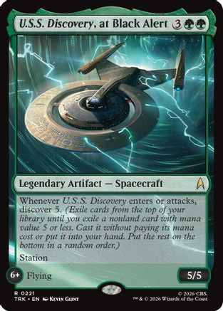 U.S.S. Discovery, at Black Alert [Star Trek] Foil