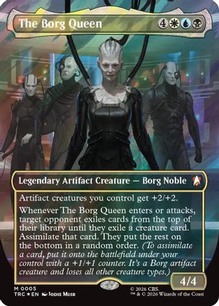 The Borg Queen (Borderless) (Surge Foil) [Commander: Star Trek] Foil