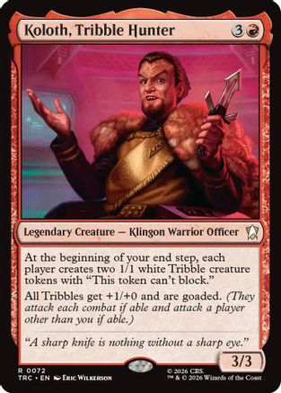 Koloth, Tribble Hunter (Surge Foil) [Commander: Star Trek] Foil