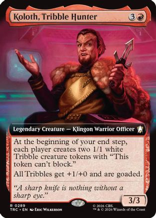 Koloth, Tribble Hunter (Extended Art) [Commander: Star Trek]