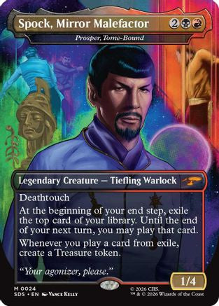 Spock, Mirror Malefactor - Prosper, Tome-Bound (Borderless) [Star Trek: Stardates] Foil