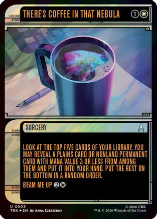 There's Coffee in that Nebula (Showcase) (Surge Foil) [Star Trek] Foil