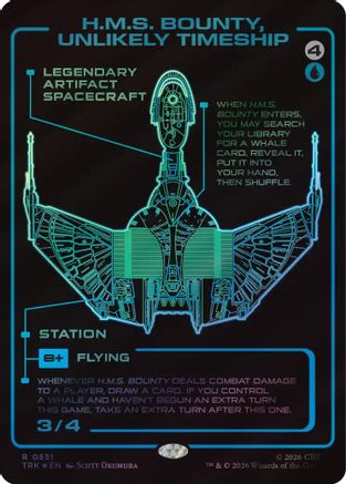 H.M.S. Bounty, Unlikely Timeship (Showcase) (Surge Foil) [Star Trek] Foil