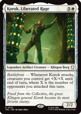Korok, Liberated Rage (Surge Foil) [Commander: Star Trek] Foil