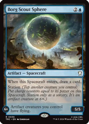 Borg Scout Sphere (Surge Foil) [Commander: Star Trek] Foil