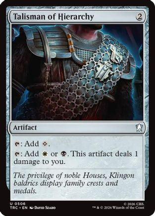 Talisman of Hierarchy (Surge Foil) [Commander: Star Trek] Foil