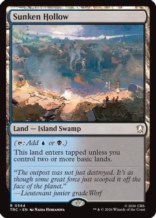 Sunken Hollow (Surge Foil) [Commander: Star Trek] Foil