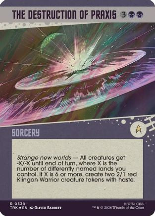 The Destruction of Praxis (Showcase) (Surge Foil) [Star Trek] Foil