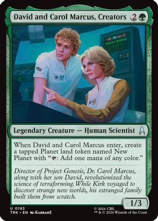 David and Carol Marcus, Creators [Star Trek]