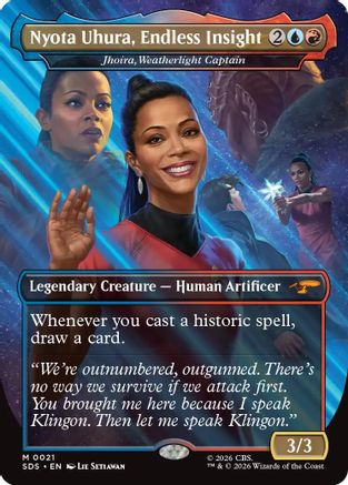 Nyota Uhura, Endless Insight - Jhoira, Weatherlight Captain (Borderless) [Star Trek: Stardates] Foil