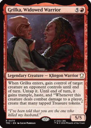 Grilka, Widowed Warrior (Surge Foil) [Commander: Star Trek] Foil