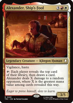 Alexander, Ship's Fool (Surge Foil) [Commander: Star Trek] Foil