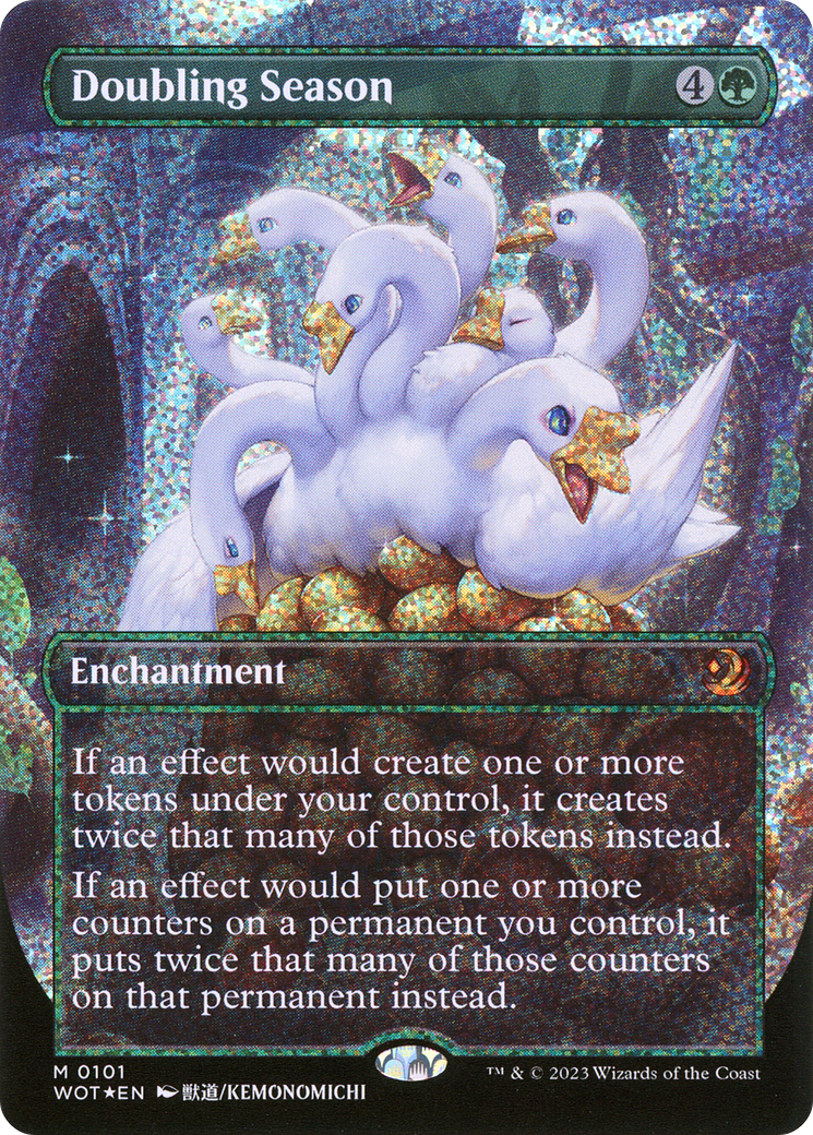 Doubling Season (Anime Borderless) (Confetti Foil) [Wilds of Eldraine: Enchanting Tales] Foil