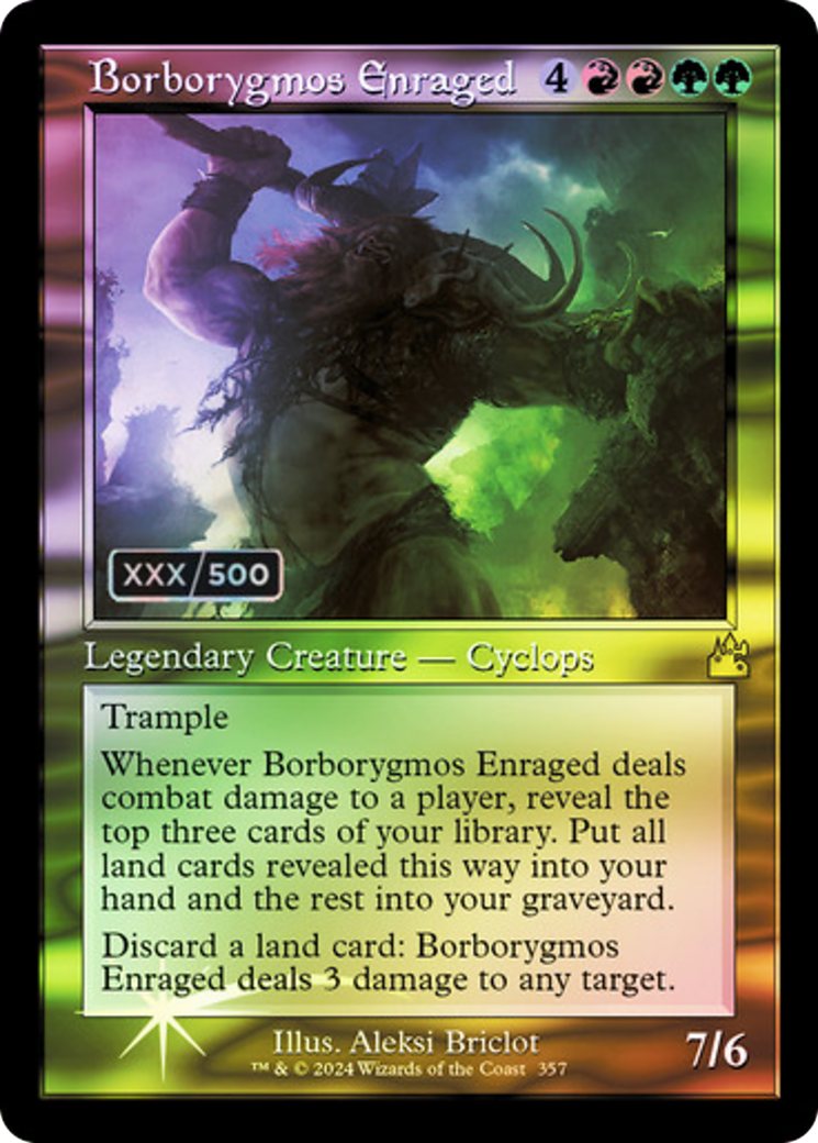 Borborygmos Enraged (Retro Frame) (Serial Numbered) - Ravnica Remastered Foil