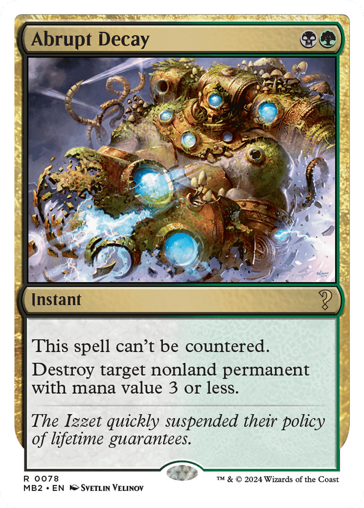 Abrupt Decay (White Border) - Mystery Booster 2