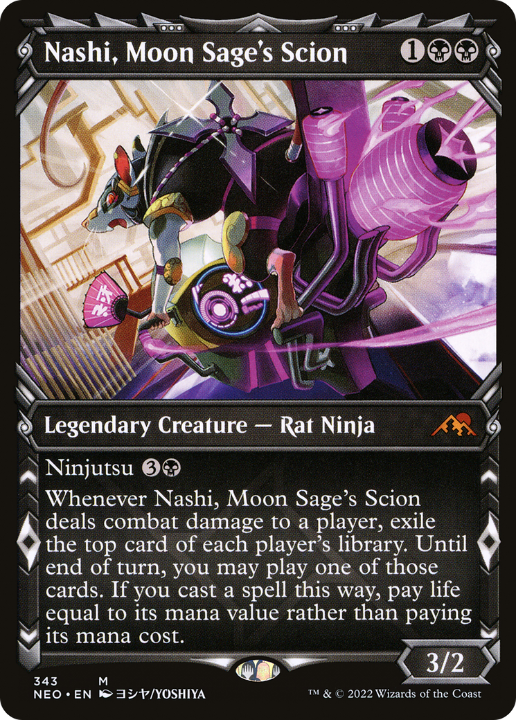 Nashi, Moon Sage's Scion (Showcase): (Showcase) [Kamigawa: Neon Dynasty]
