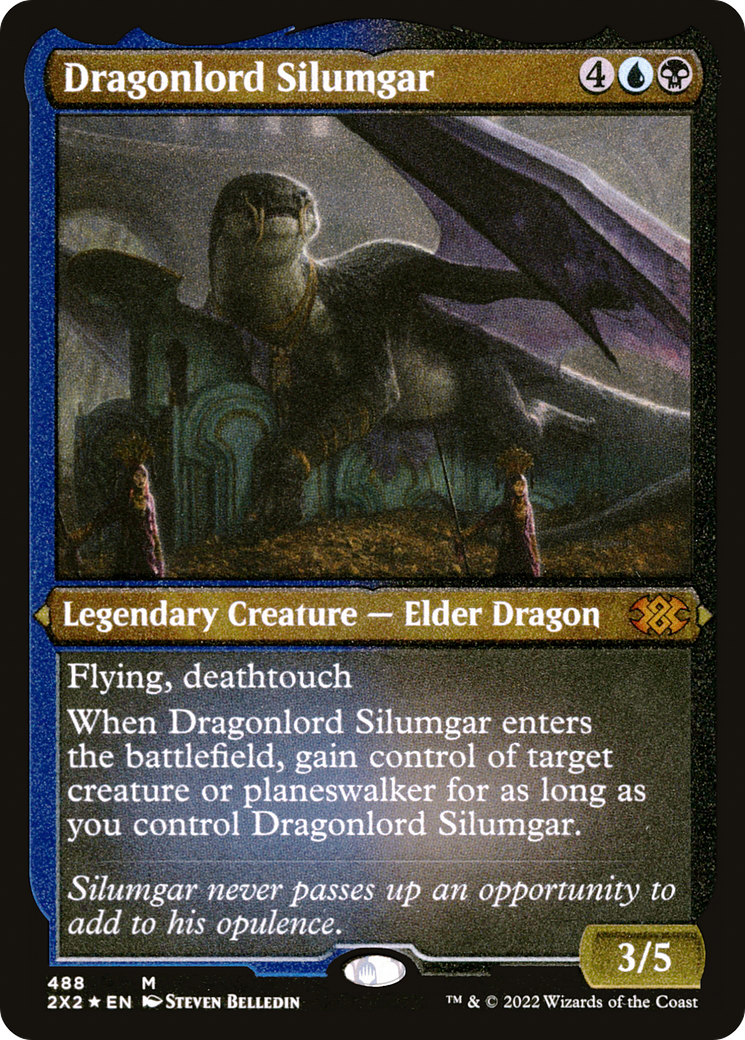 Dragonlord Silumgar (Foil Etched) [Double Masters 2022] Foil