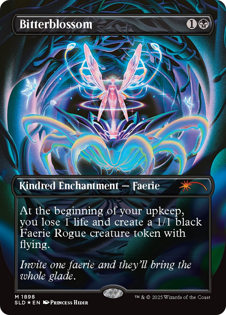 Bitterblossom (Double Rainbow Foil) [Secret Lair Drop] (Borderless) Foil