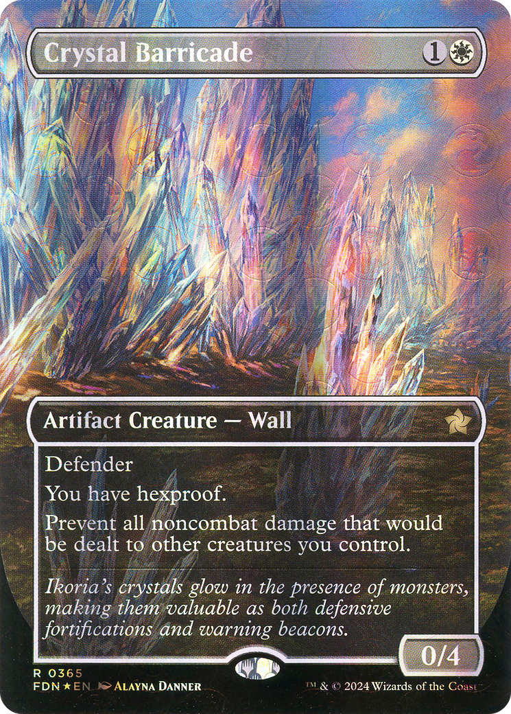 Crystal Barricade (Borderless) (Mana Foil) [Foundations] Foil