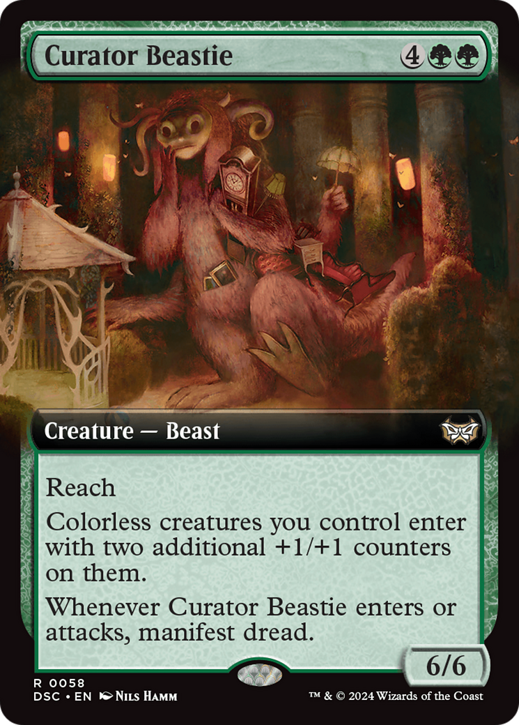 Curator Beastie (Extended Art): (Extended Art) [Duskmourn: House of Horror Commander]