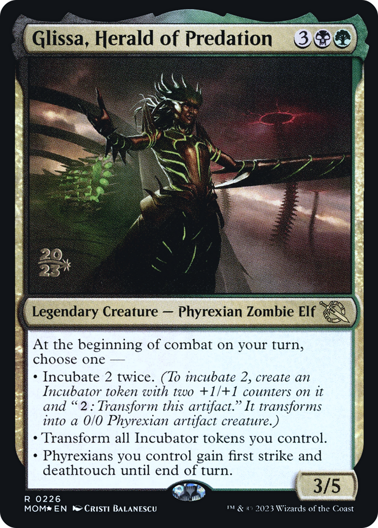 Glissa, Herald of Predation [March of the Machine Promos] Foil