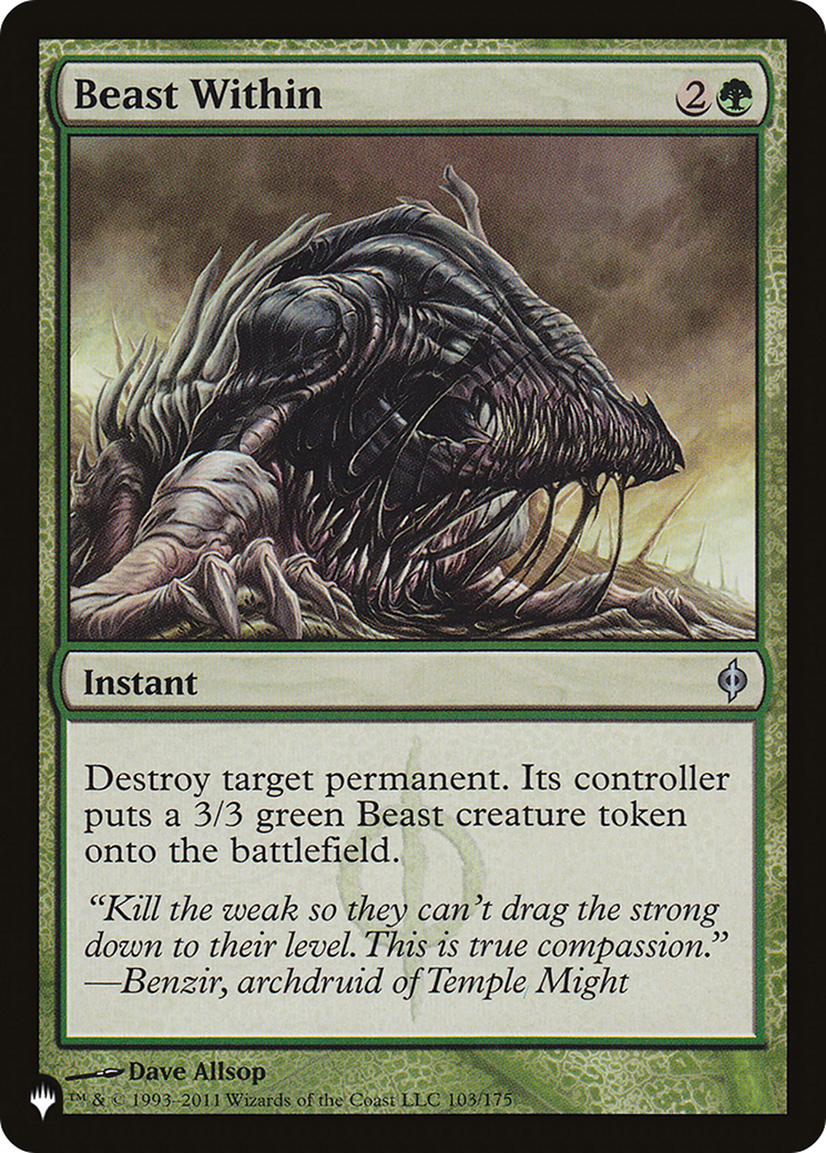 Beast Within (NPH) - The List