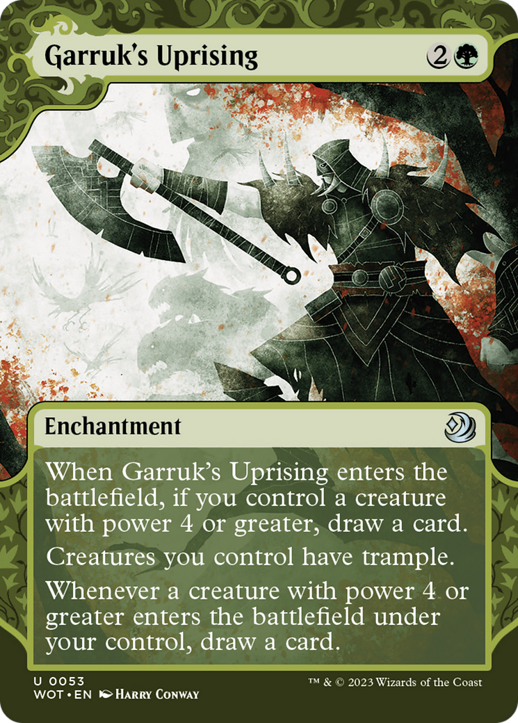 Garruk's Uprising: (Showcase) (Borderless) [Wilds of Eldraine: Enchanting Tales]