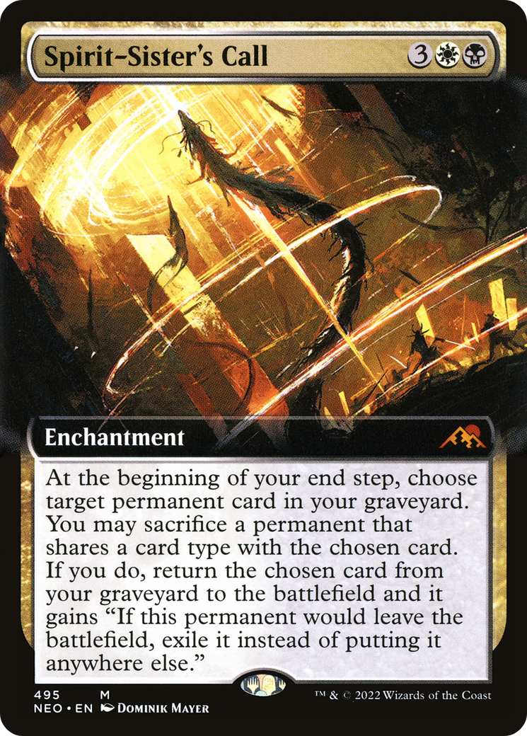 Spirit-Sister's Call (Extended Art) - [Kamigawa: Neon Dynasty]: (Extended Art)