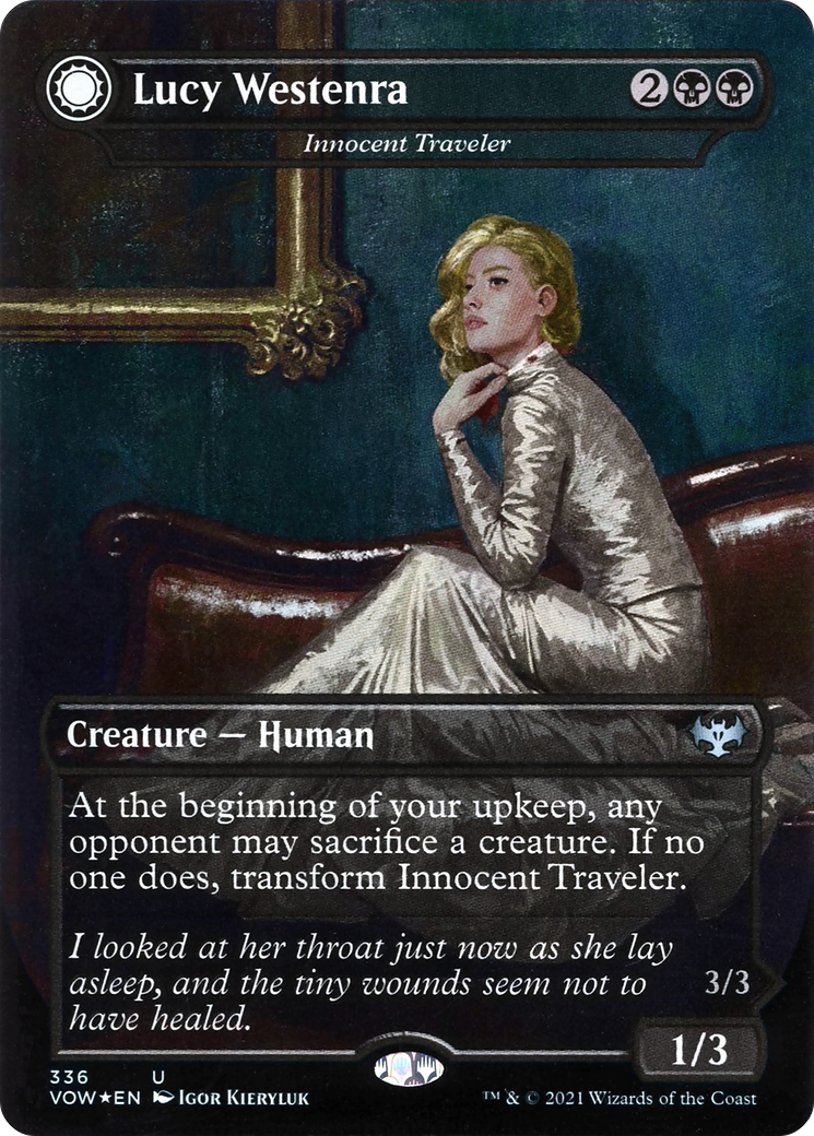 Lucy Westenra - Innocent Traveler - [Innistrad: Crimson Vow]: (Double Faced Transform) (Borderless)