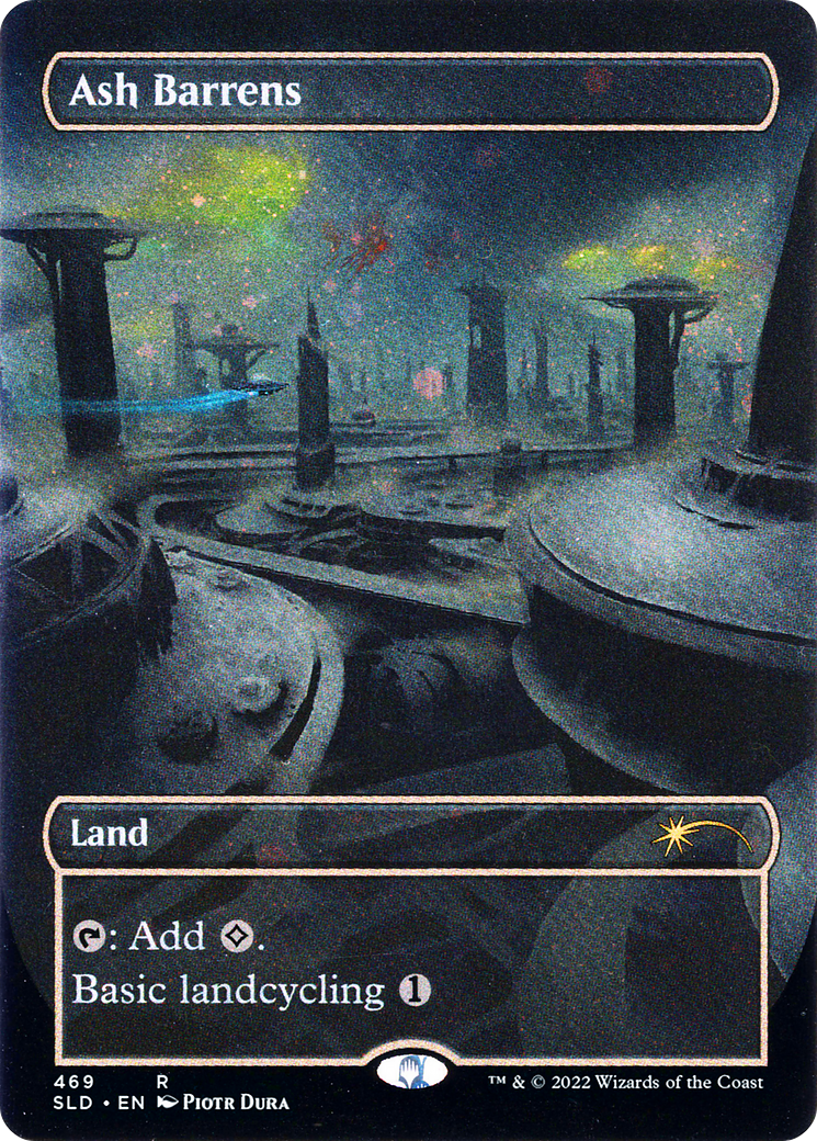 Ash Barrens (Borderless) (Galaxy Foil) [Secret Lair Drop] Foil