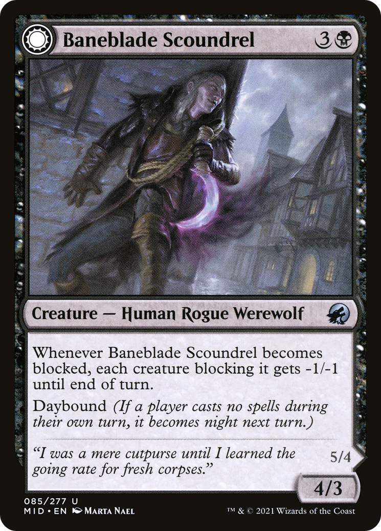 Baneblade Scoundrel - Innistrad: Midnight Hunt: (Double Faced Transform)