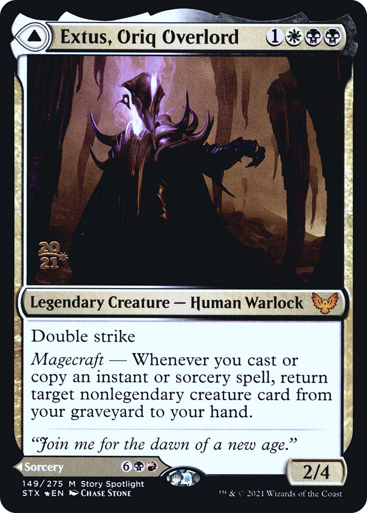 Extus, Oriq Overlord [Strixhaven: School of Mages Promos] Foil