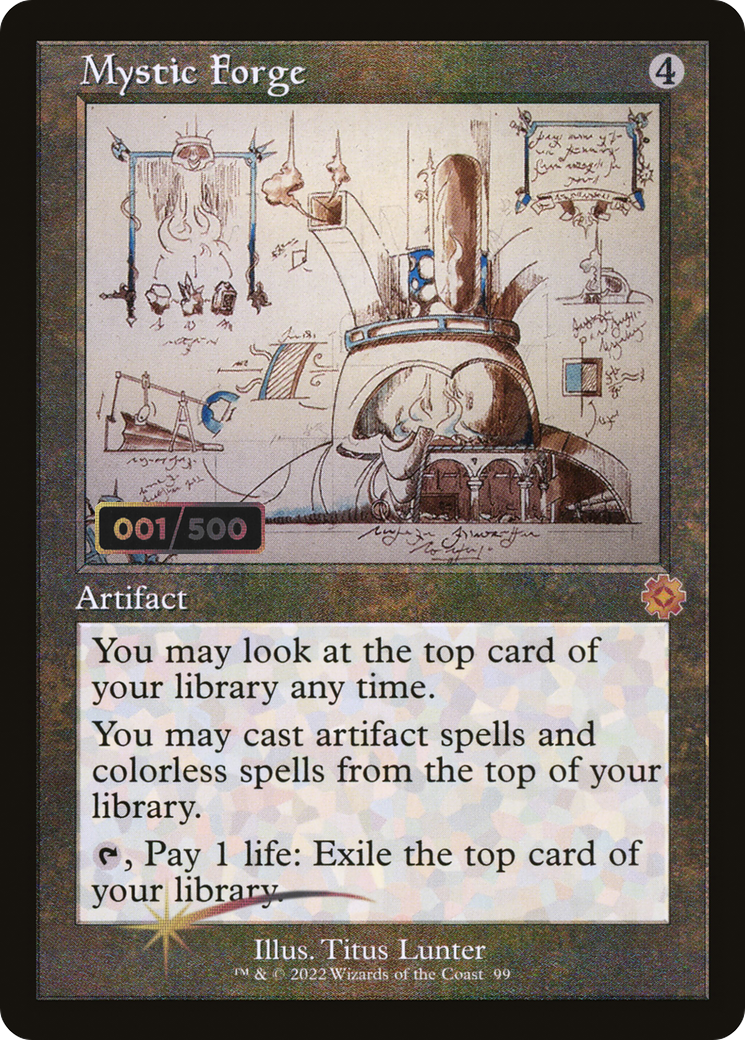 Mystic Forge (Schematic) (Serial Numbered) - [The Brothers' War Retro Artifacts] Foil