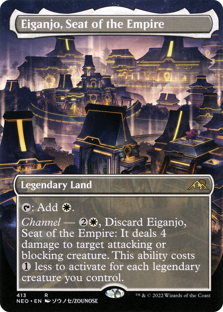 Eiganjo, Seat of the Empire (Borderless Alternate Art) [Kamigawa: Neon Dynasty]