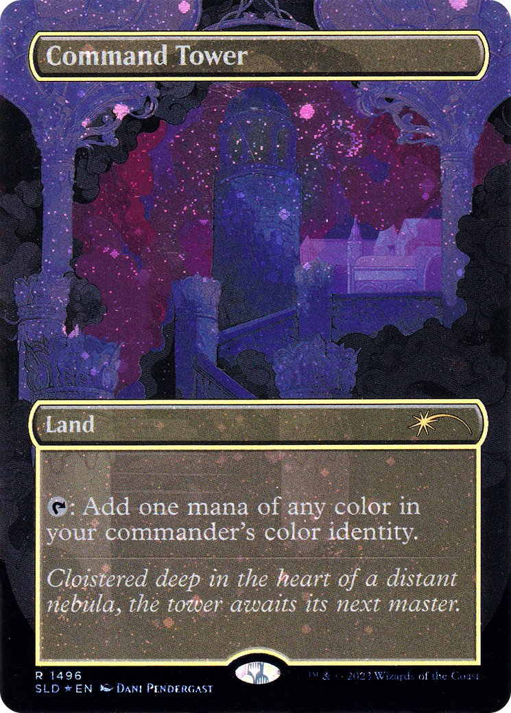 Command Tower (1496) (Galaxy Foil) (Borderless) [Secret Lair Drop] Foil