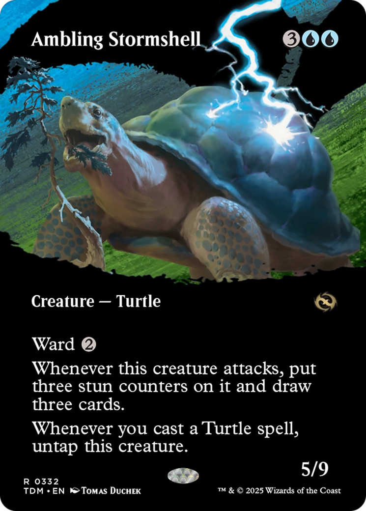 Ambling Stormshell (Borderless) - [Tarkir: Dragonstorm]: (Showcase)