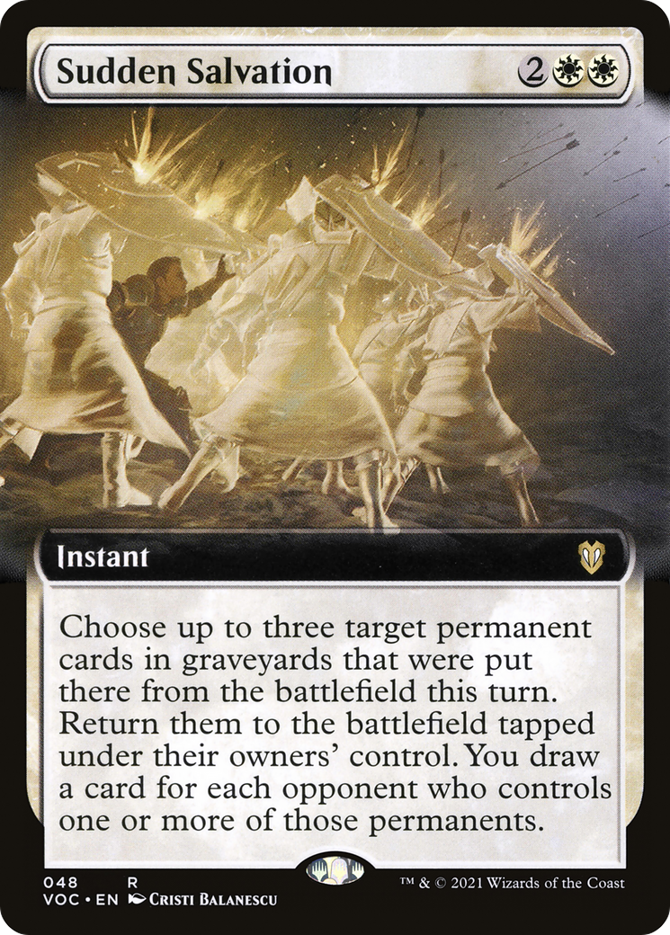 Sudden Salvation (Extended Art) - [Crimson Vow Commander]: (Extended Art)