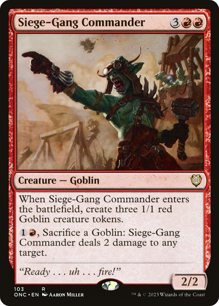 Siege-Gang Commander - [Phyrexia: All Will Be One Commander]