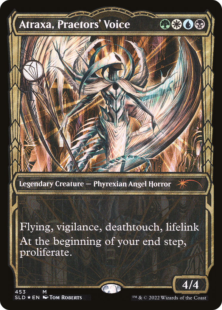 Atraxa, Praetors' Voice (Gilded Foil) [Secret Lair Drop]: (Showcase) Foil